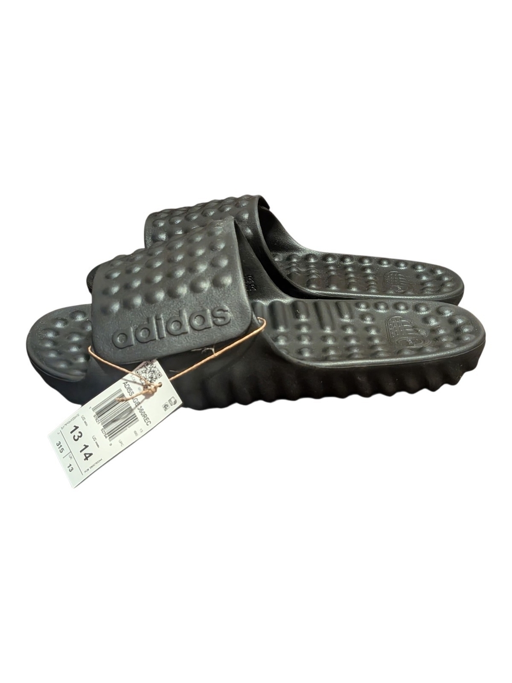 adidas Men’s Black Textured Slide Sandals